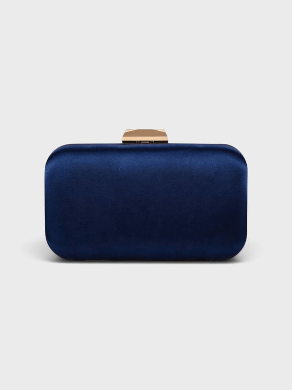 Bolsa Clutch Feminina Plissada Azul Marinho