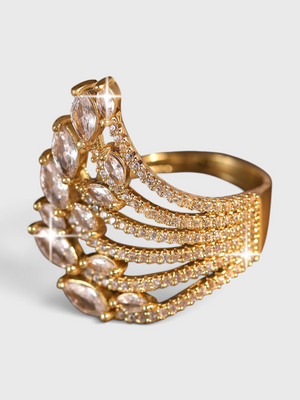 Anel Feminino Asas Lumière em Zircônia