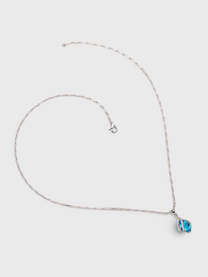 Colar Feminino Gota Lumière Azul em Zircônia