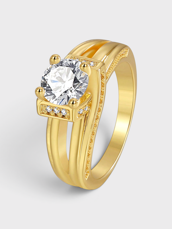 Anel Feminino Imperial Square em Zircônia