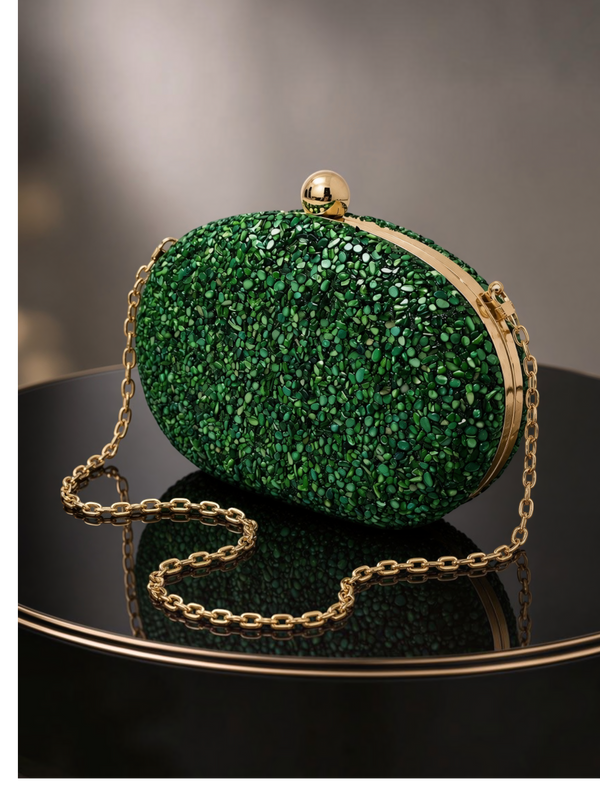 Bolsa Clutch Feminina Rainbow Royale com Pedrarias