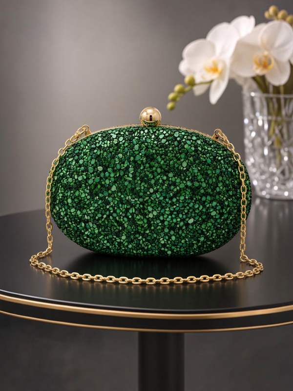 Bolsa Clutch Feminina Rainbow Royale com Pedrarias