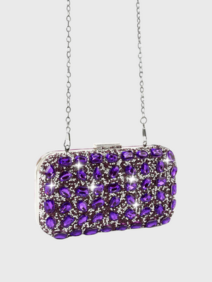 Clutch Feminina Lantejoulas Diamond Roxa