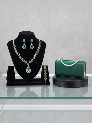 Conjunto Feminino Clutch Royale com Pedrarias