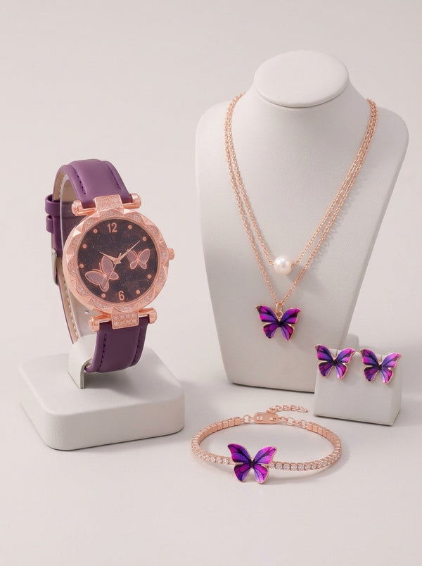 Conjunto Feminino Butterfly Royale Roxo 5 Peças