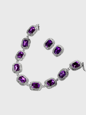 Conjunto Feminino Geométrico Lumière Roxo