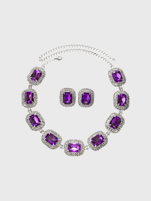 Conjunto Feminino Geométrico Lumière Roxo