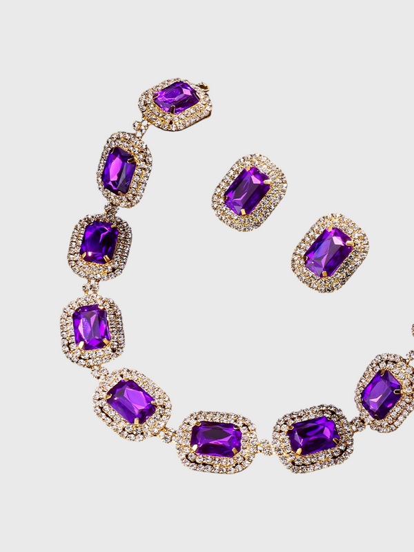 Conjunto Feminino Geométrico Lumière Roxo
