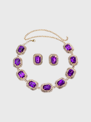 Conjunto Feminino Geométrico Lumière Roxo