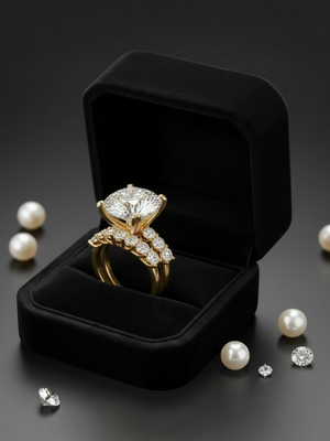 Conjunto de Anéis Femininos Aliança Divine