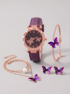 Conjunto Feminino Butterfly Royale Roxo 5 Peças