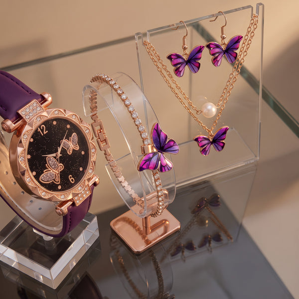 Conjunto Feminino Butterfly Royale Roxo 5 Peças
