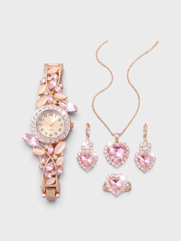 Conjunto Feminino Rosé Romance 5 Peças