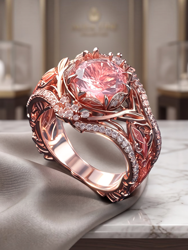 Anel Feminino Celeste em Zircônia Banhado a Ouro 14K