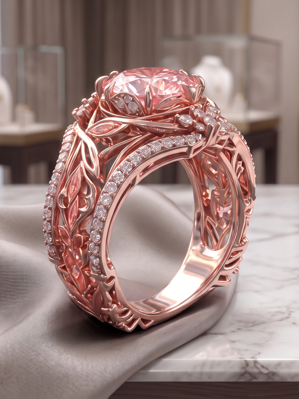 Anel Feminino Celeste em Zircônia Banhado a Ouro 14K