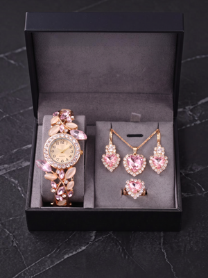 Conjunto Feminino Rosé Romance 5 Peças