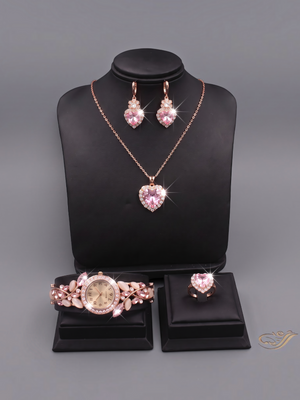 Conjunto Feminino Rosé Romance 5 Peças