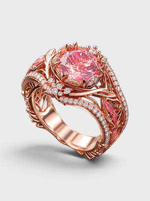 Anel Feminino Celeste em Zircônia Banhado a Ouro 14K