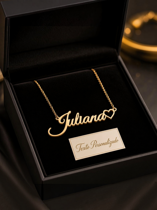 Colar Feminino Personalizado Coração com Nome