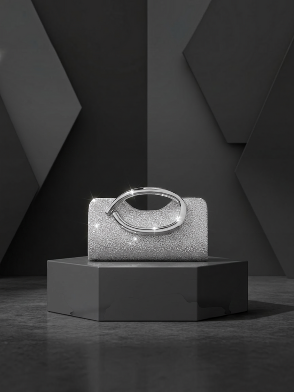 Bolsa Clutch Feminina Majesté Prata
