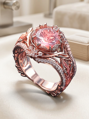 Anel Feminino Celeste em Zircônia Banhado a Ouro 14K