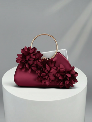 Bolsa Clutch Feminina Floral Pétala Lumière