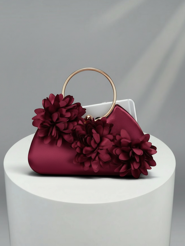 Bolsa Clutch Feminina Floral Pétala Lumière