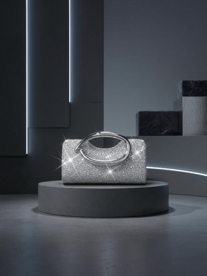 Bolsa Clutch Feminina Majesté Prata