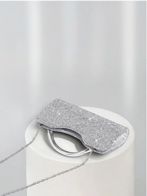 Bolsa Clutch Feminina Majesté Prata