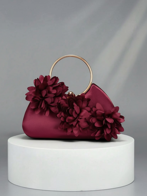 Bolsa Clutch Feminina Floral Pétala Lumière