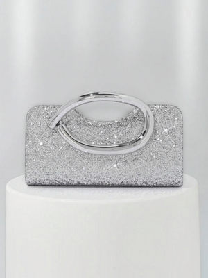 Bolsa Clutch Feminina Majesté Prata
