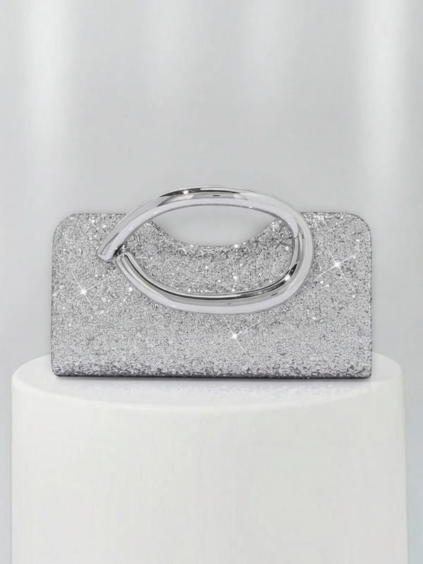 Bolsa Clutch Feminina Majesté Prata